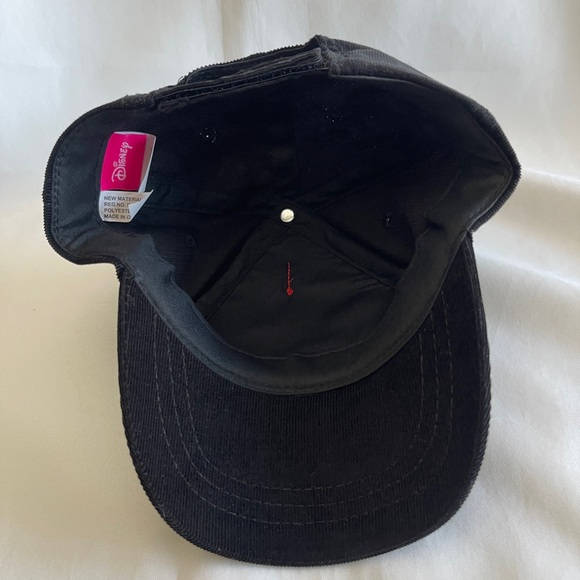 Disney Minnie Mouse Hat Girls OS Corduroy Black/Red/White Adjustable Embroidery - Picture 6 of 11